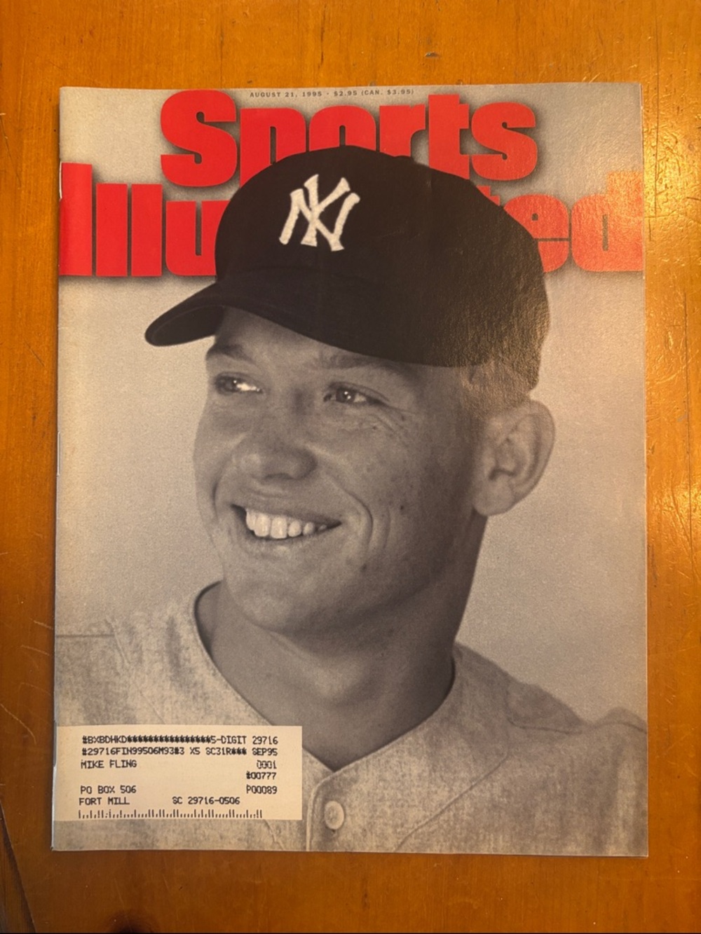 Sports Illustrated Vintage Cover Featuring NY Yankee Mickey Mantle